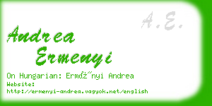 andrea ermenyi business card